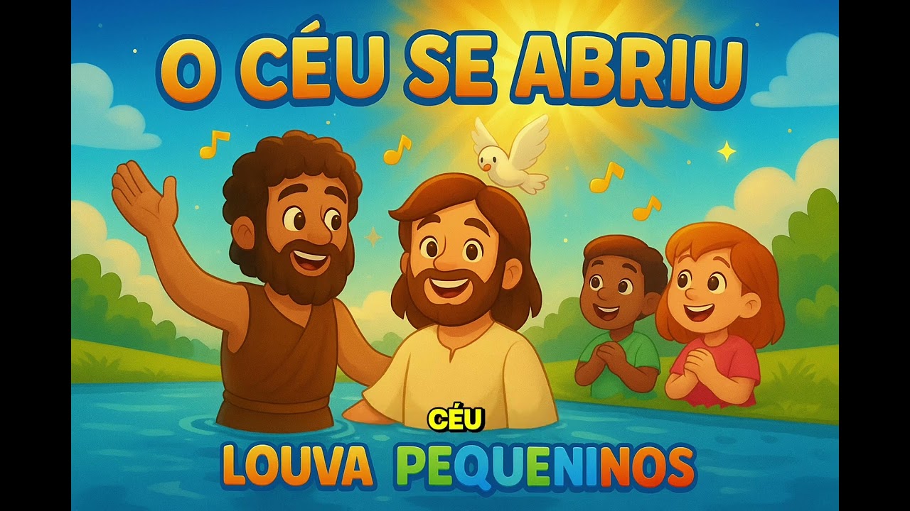 O Céu Se Abriu ⛅️ | O Batismo de Jesus | Louva Pequeninos