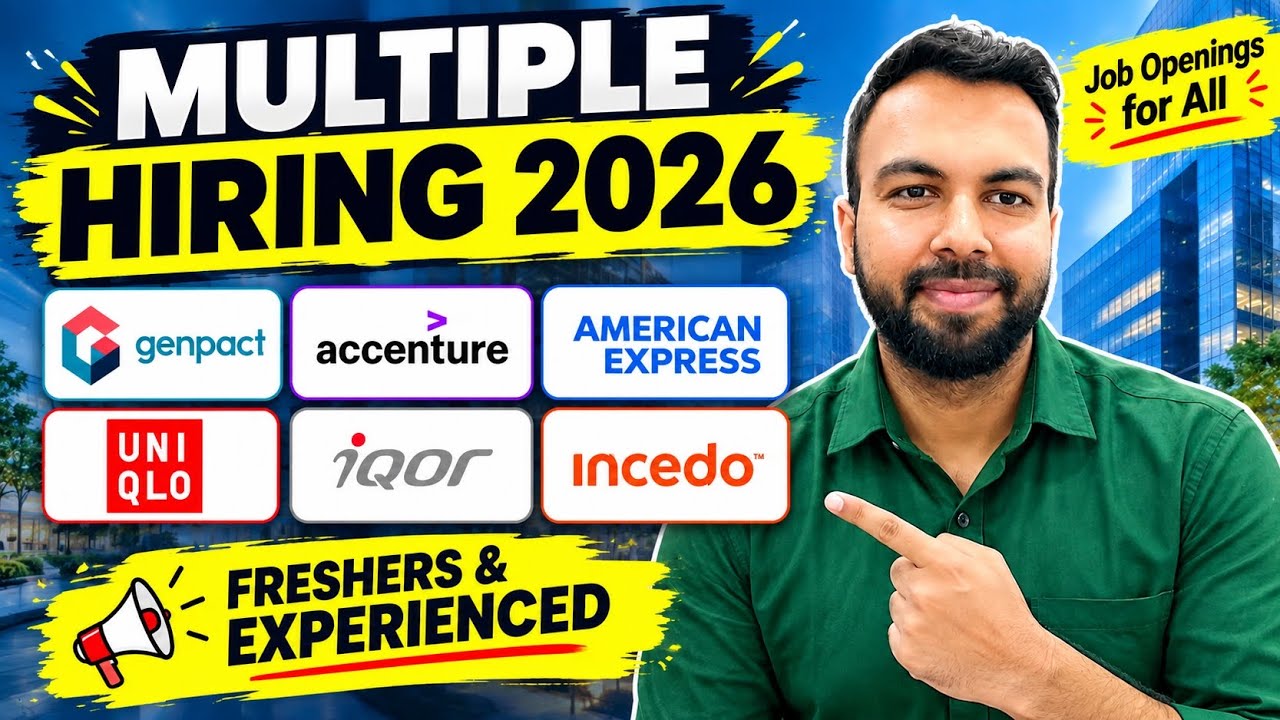 Multiple Hiring 2026 | Genpact, Accenture, American Express, Uniqlo, IQOR, Incedo|Freshers Jobs 2026