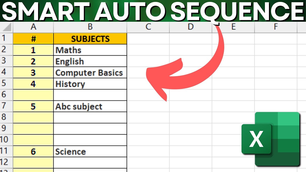 How to Automate Lists in Excel | Auto Populate Sequence | IF, COUNTA and MAX Function