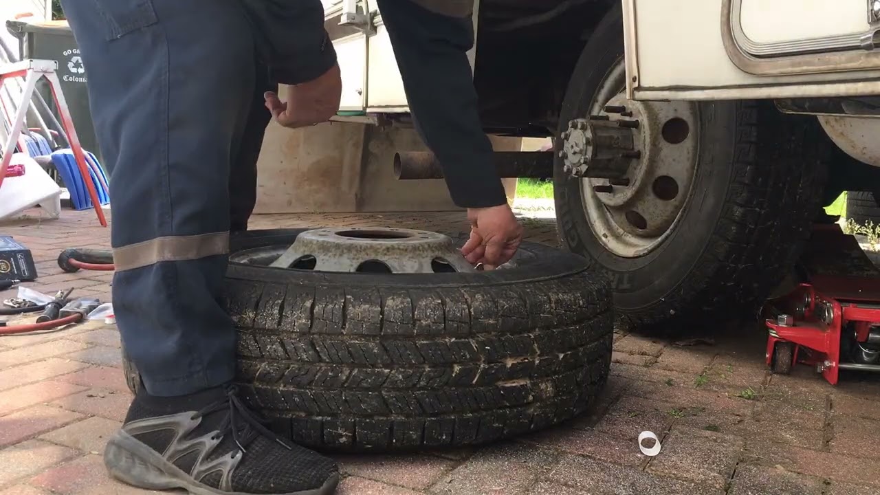 Preparing Camper Tires with Valve Stem Extensions