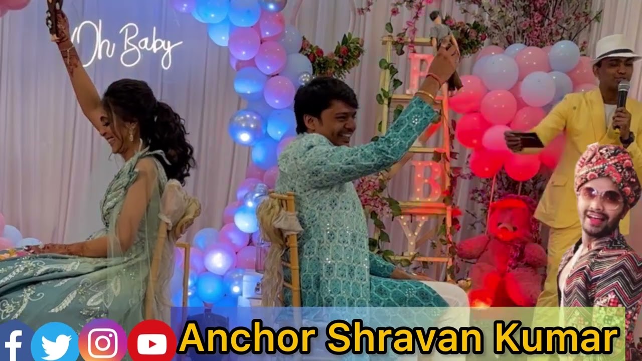 Baby Shower Couple Game Ideas By Anchor Shravan !! Baby Shower Games !! Baby Shower Host -9222221250