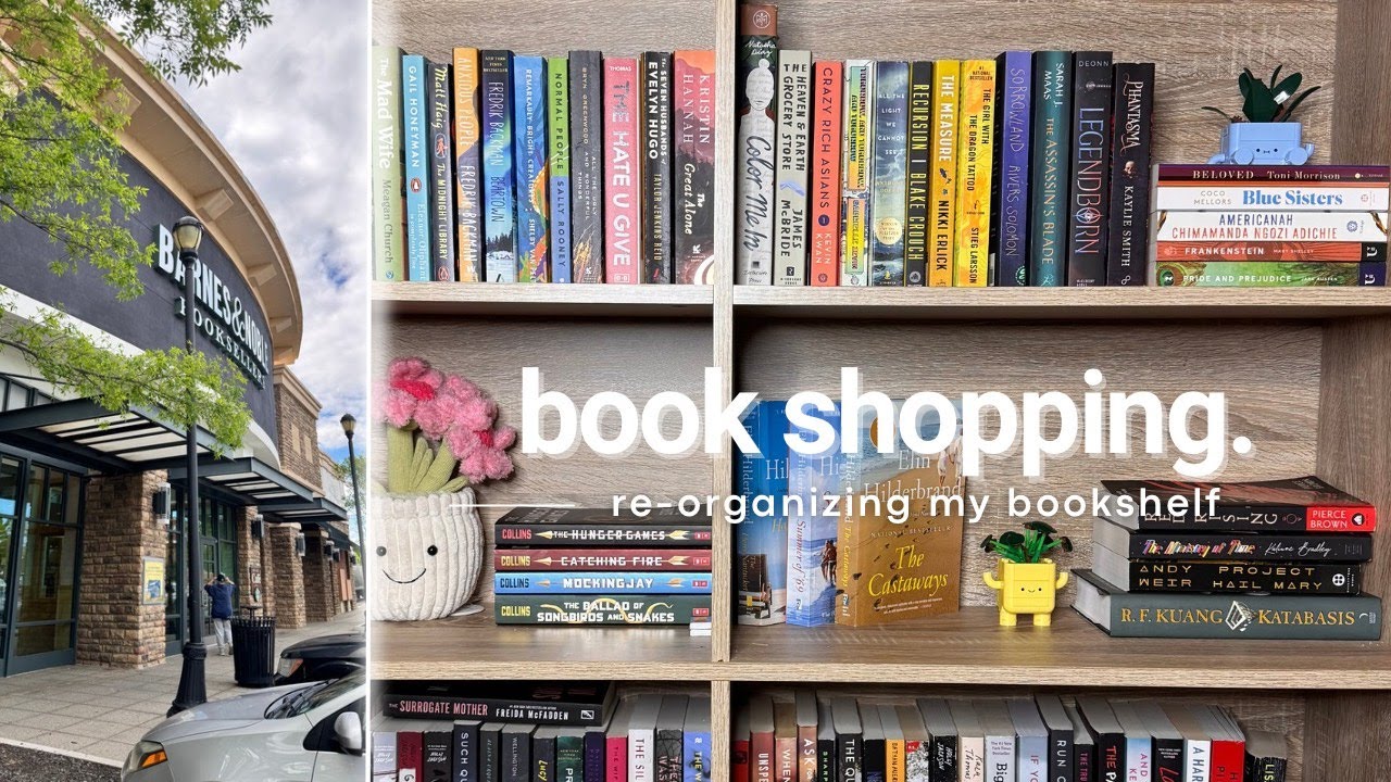 Book Shopping and Re-organizing my Bookshelf 🛍️📚