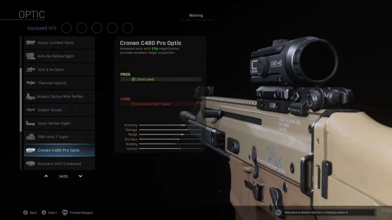 FN Scar 17 All Attachments Call of Duty Modern Warfare