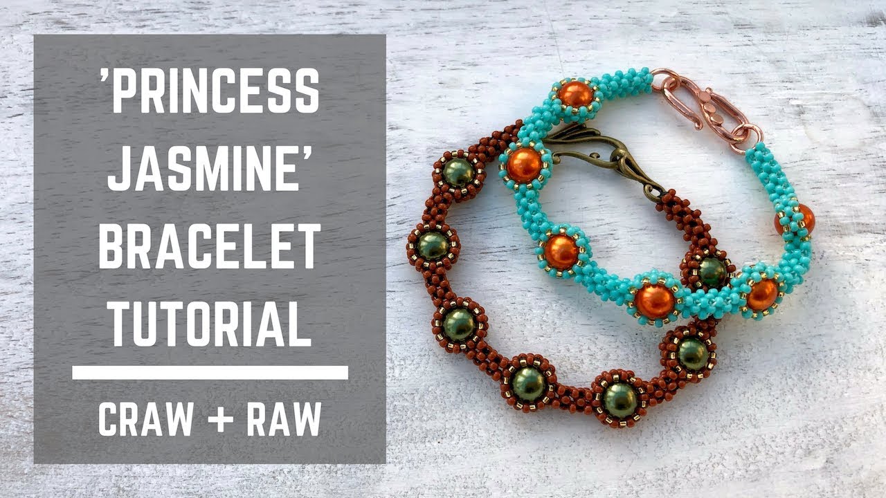 Princess Jasmine bracelet tutorial | CRAW + RAW | Beaded Bracelet