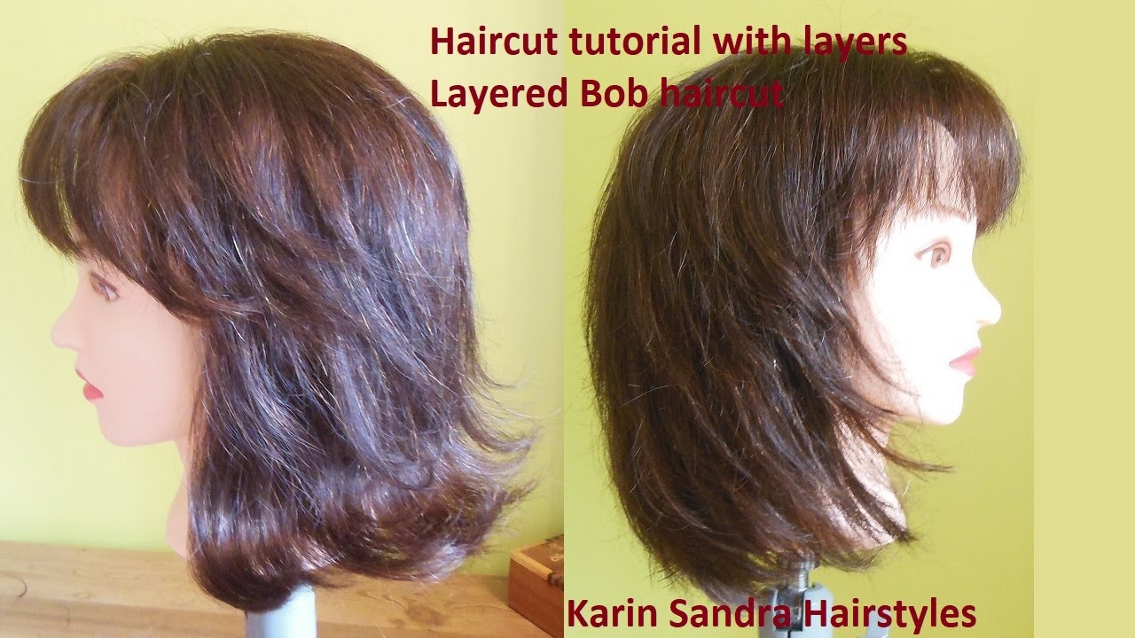 Long layered haircut tutorial | Medium long length layered Bob haircut | Medium hair