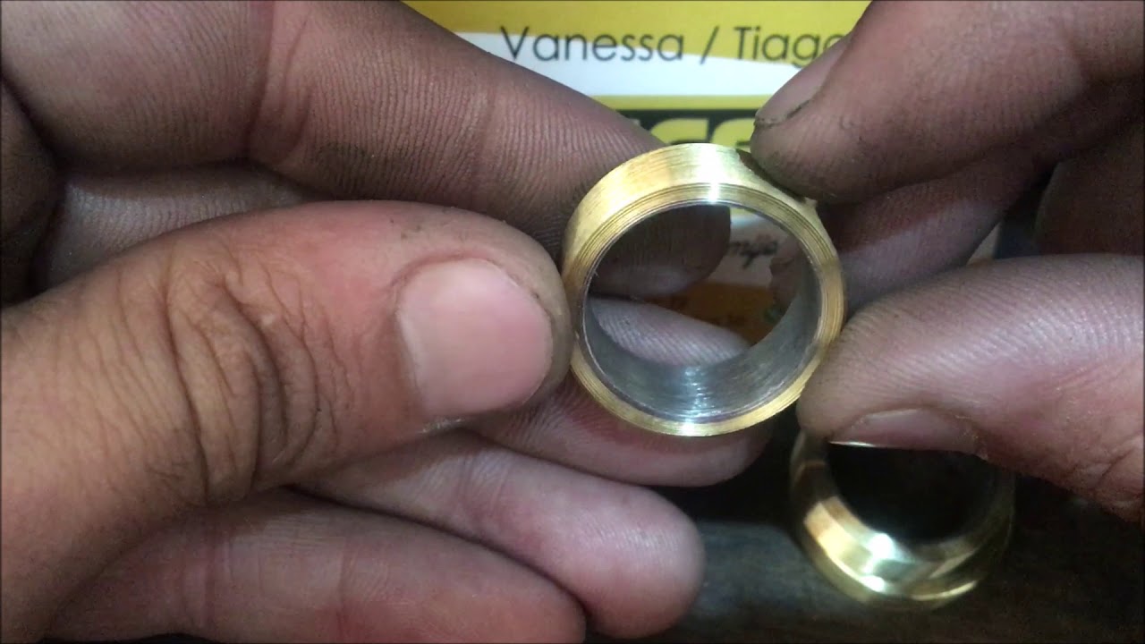 #Fabricação de Alianças de moedas Antigas com forro de aço cirúgico (materia prima)