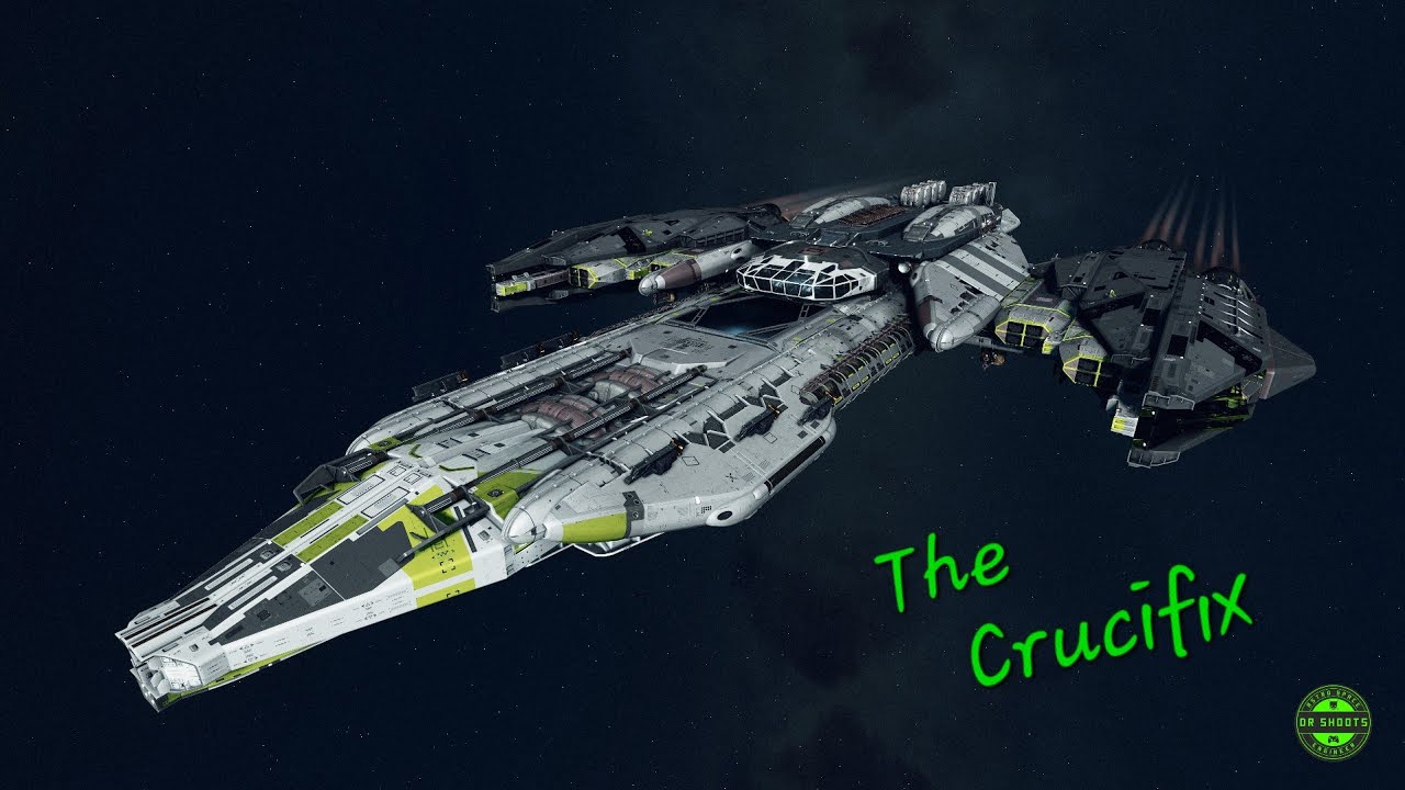 Interior walk through of the Crucifix (Trident Luxurious Habitats) Starfield ship build