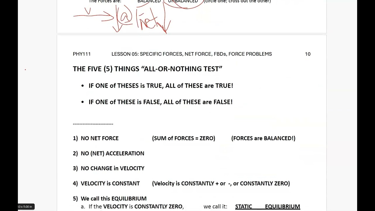 PHY111 LESSON 05 - Forces (part 2b) (34 min.)