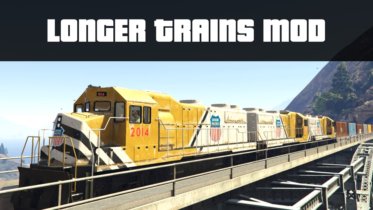 МОД LONGER TRINS (Крупные крушения поездов!) | Моды GTA 5 для ПК