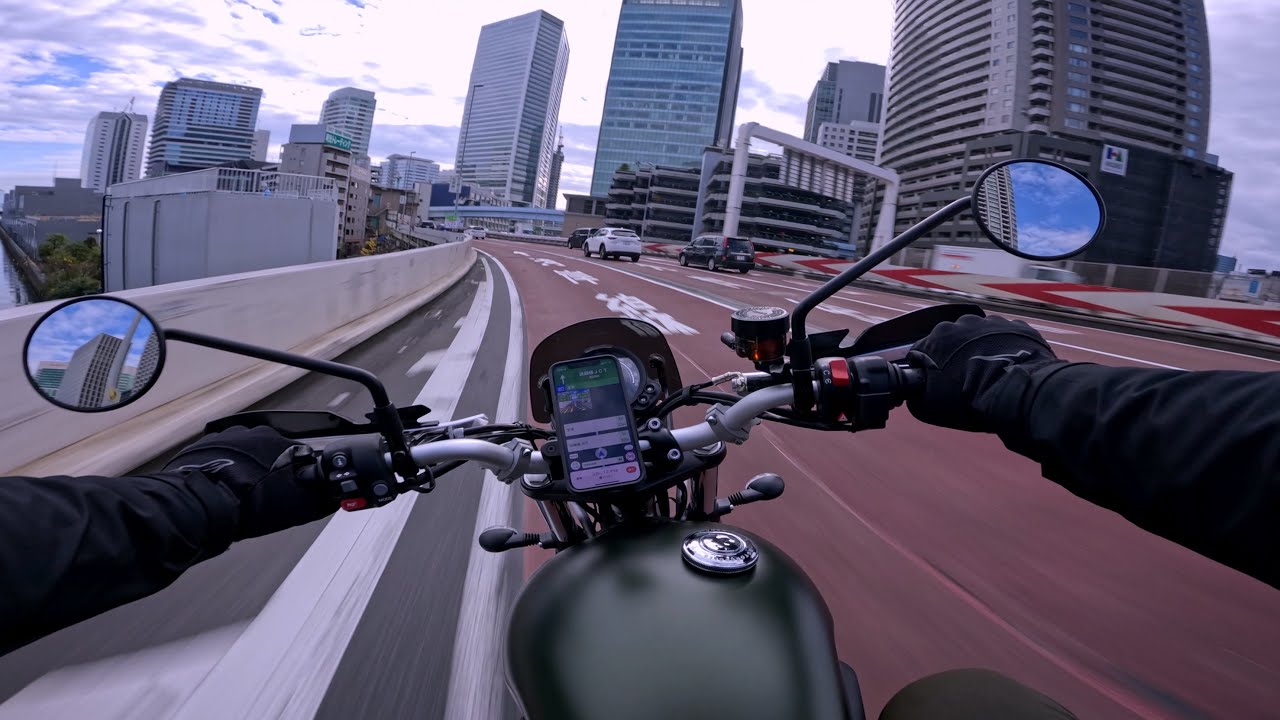 首都高 Triumph Scrambler 900 TOKYO EXPRESSWAY 4K RAW SOUND