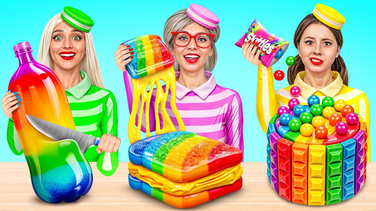 Me vs Grandma Cooking Challenge in Prison! Cake Decorating Challenge by MEGA GAME