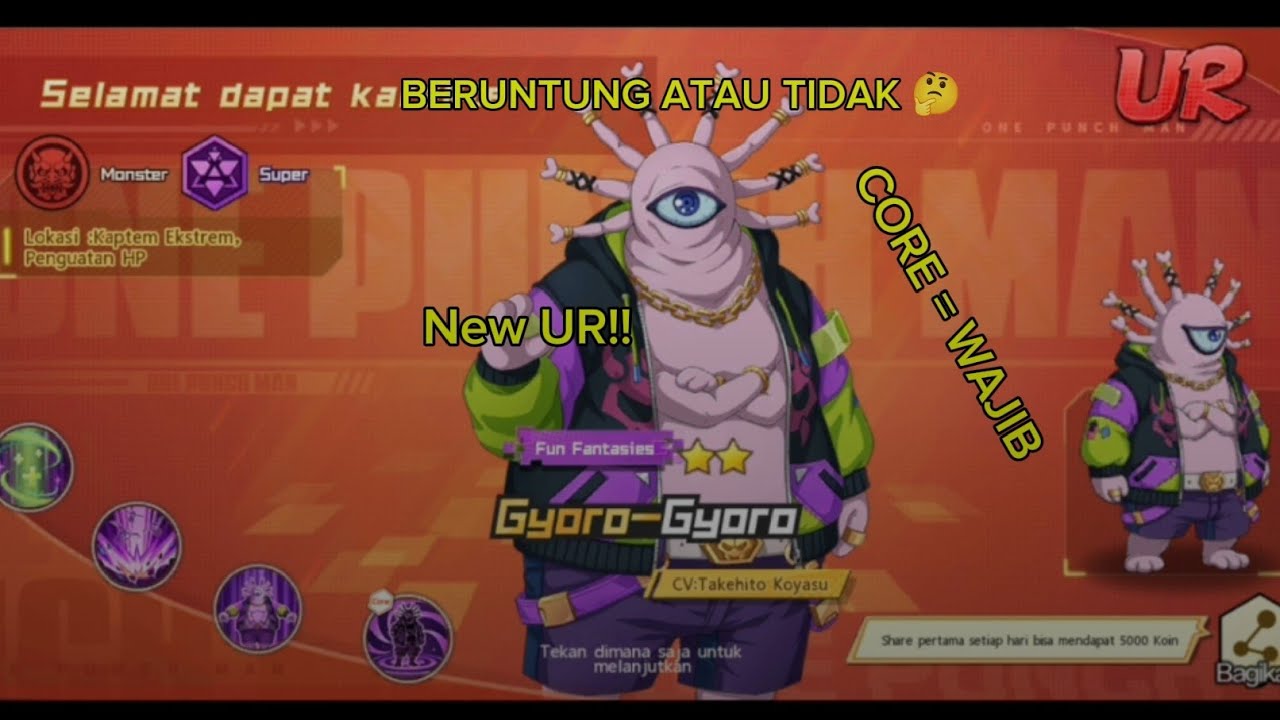 CORE GYORO UR!! DIAWALI DENGAN GACHA | ONE PUNCH MAN THE STRONGEST