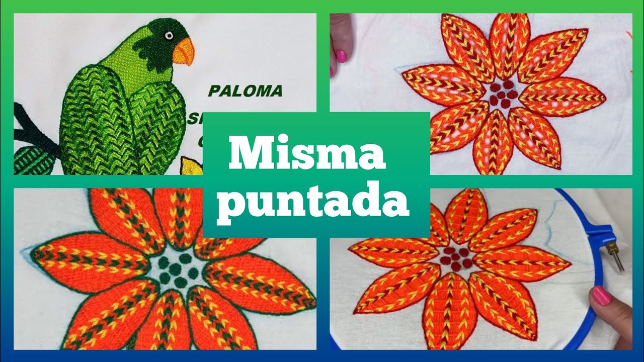 Bordar flores, hojas /nochebuena#bordadodefantasia