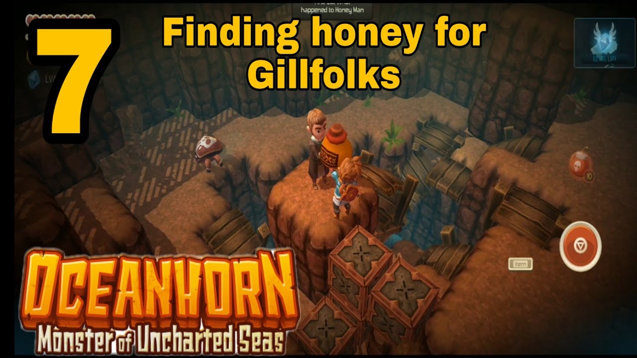 Action Adventure Android/IOS Game (OCEANHORN 1 Gameplay part 7 Finding the honey for Gillfolks)