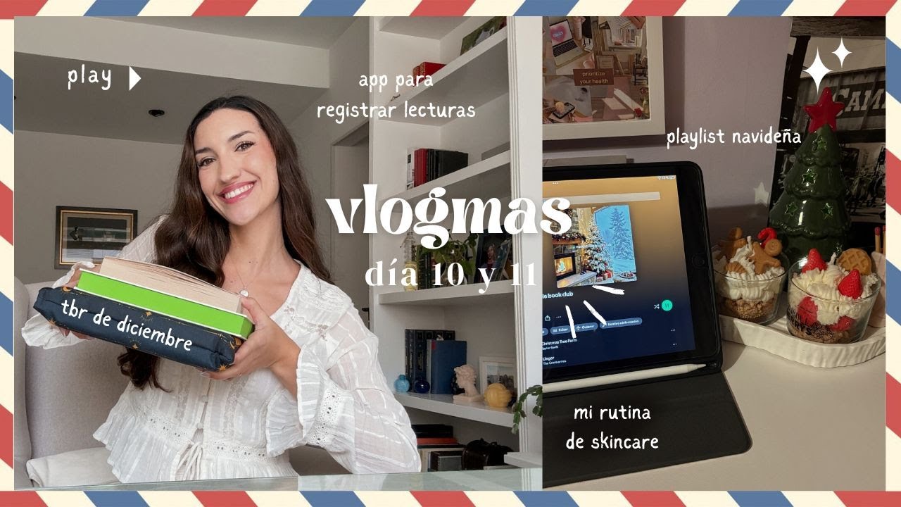 mi primer libro navideño, tbr de diciembre, skincare🎄💌🕯️VLOGMAS DÍA 10 y 11