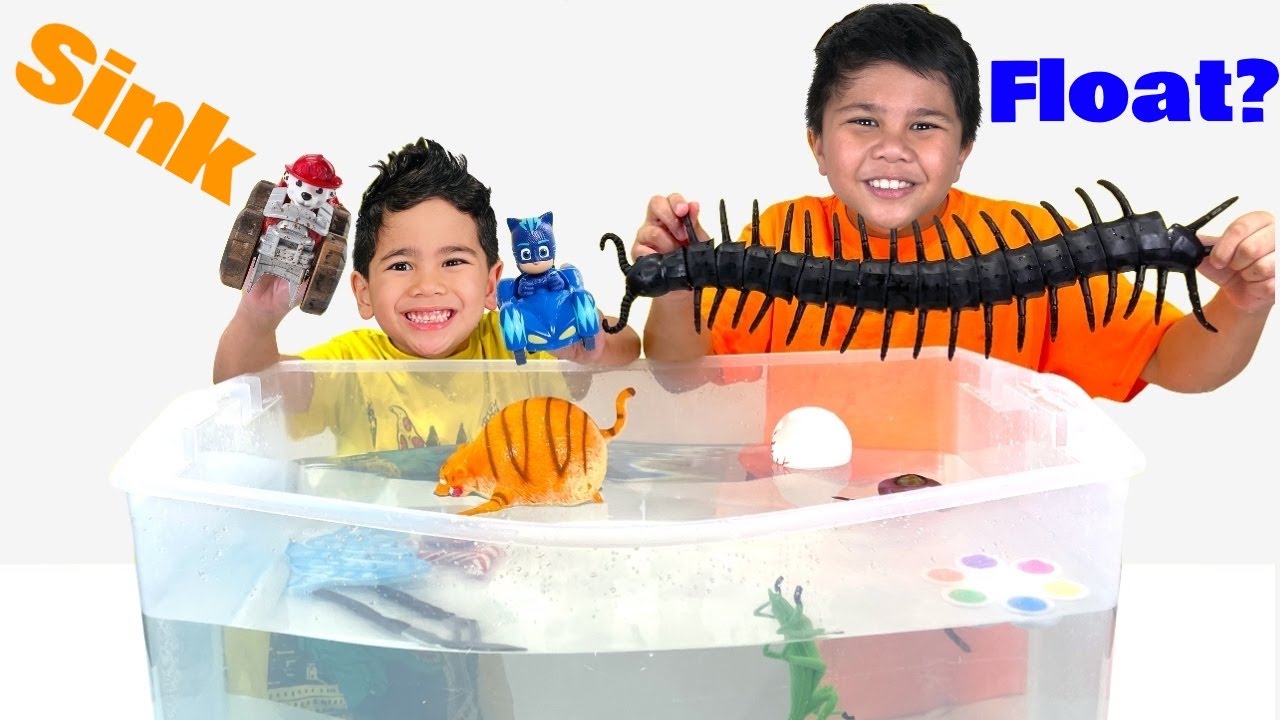 Sink or Float for kids Science Experiment you can do at home Troy and Izaak TBTFUNTV
