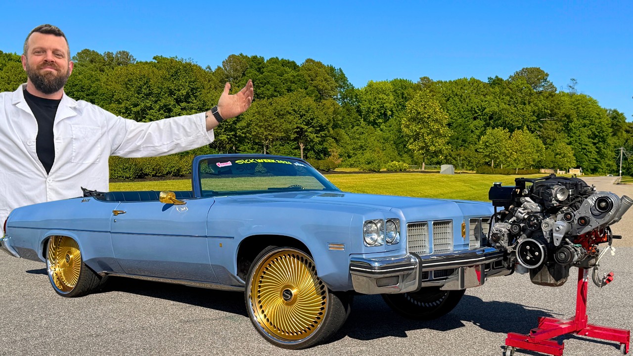 Мы поставили 392-й мотор с нагнетателем в Oldsmobile на 26-х дисках!