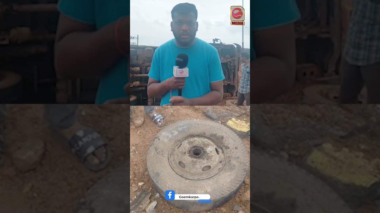 Waste Management Truck Meets with Accident After Tyre Burst; No Injuries Reported