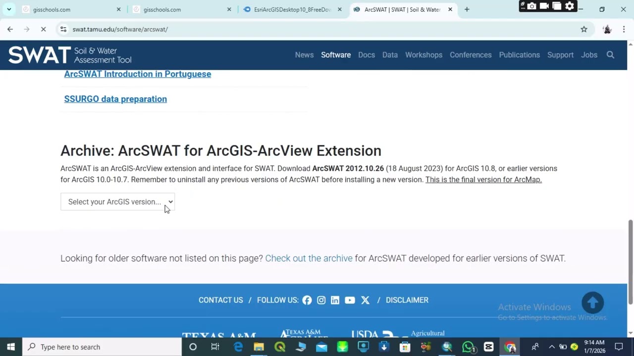 How To download  ArcSWAT Of Any Version As ArcGIS Extension
