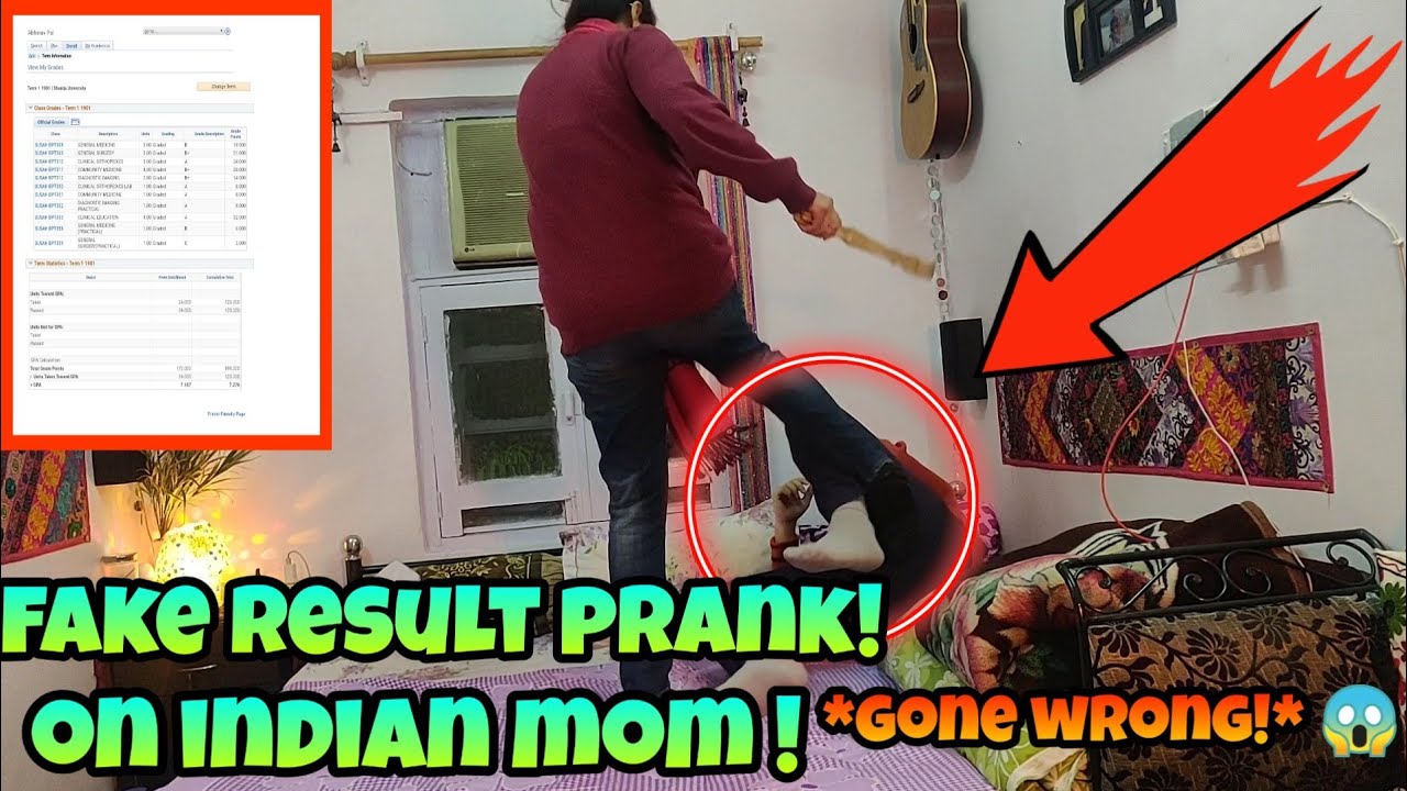 FAKE RESULT PRANK! 📝 WITH INDIAN MOM! (INSANE REACTION)!  PATT SE CHANTA! 😵 #prankonmom#prankvideo