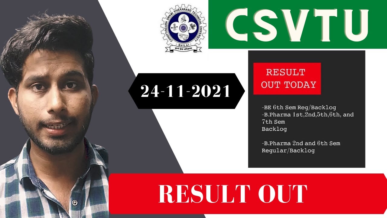 RESULT OUT -24-11-2021| CSVTU