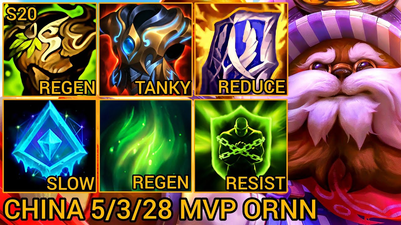 Ornn MVP S Rating Support 5/3/28 - China Wild Rift New Meta Build & Runes By Tiarty