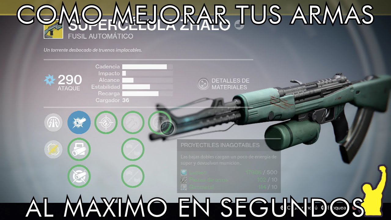 Destiny - Como mejorar todas tus Armas al M&aacute;ximo en Segundos!!!