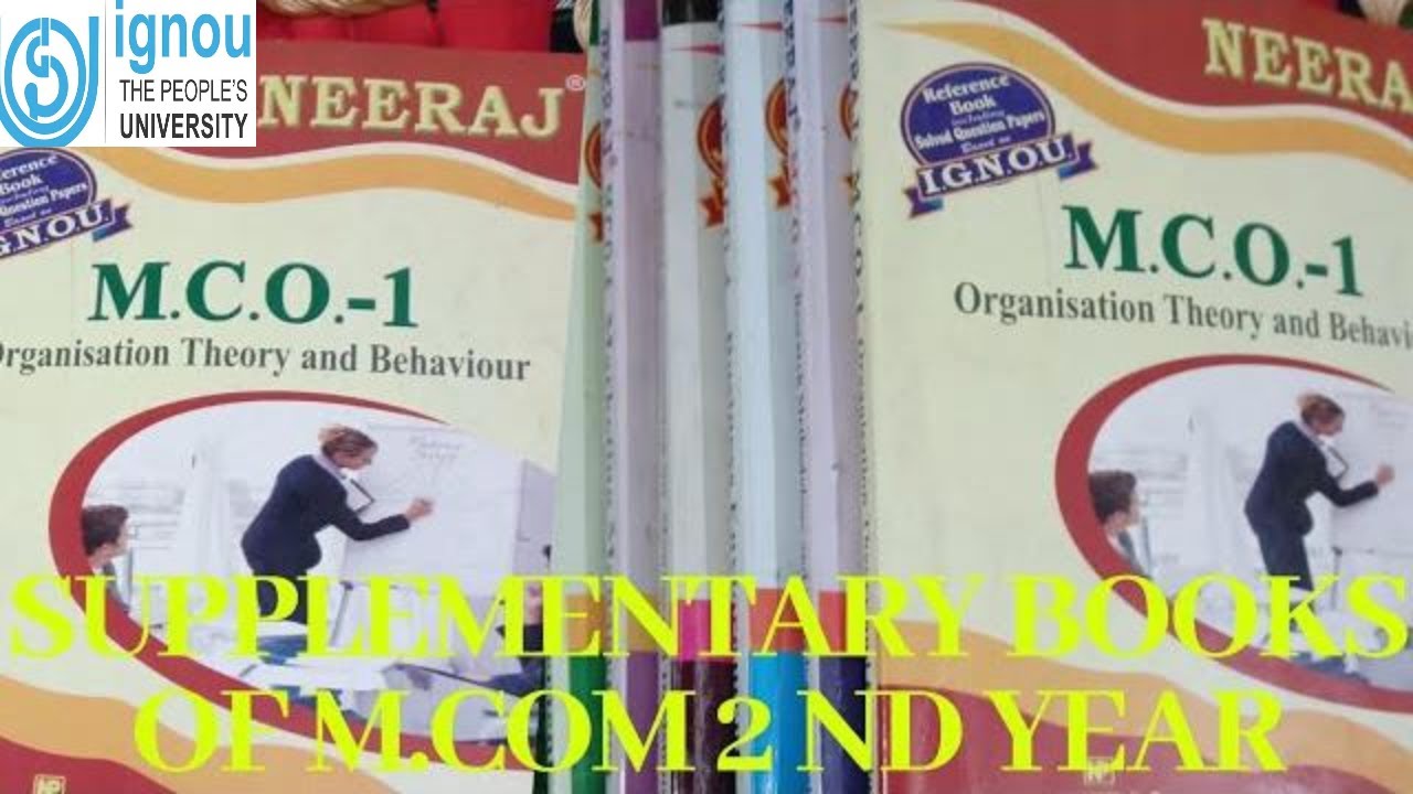 M.COM (IGNOU) 2nd Year Preparation/Syllabus |Supplementary books| Ignou m.com syllabus