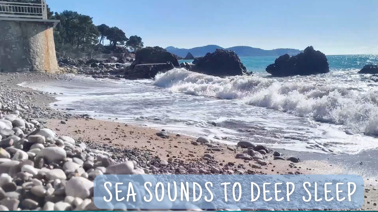 Beach Ambience with Rolling Waves | 3 Hours of Pure Relaxation