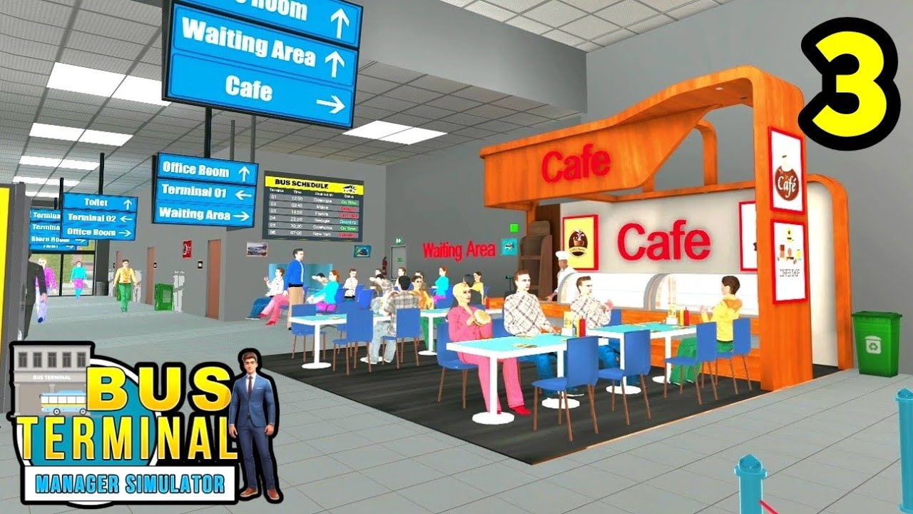 Bus Terminal Manager Simulator. Part 3. Gameplay iOS,Android Games.