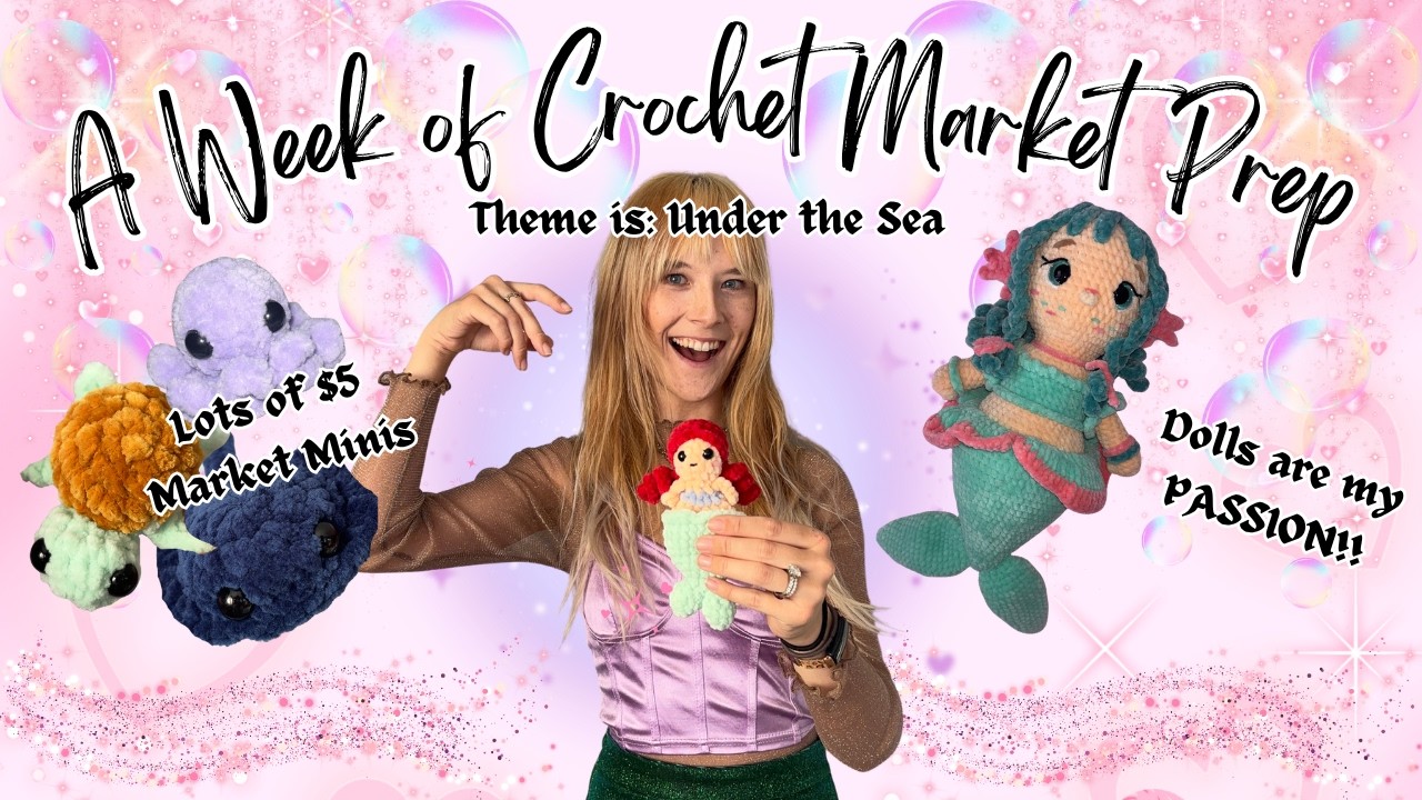 Crochet Market Prep Vlog 🧶✨ Ocean Themed Market Prep 🌊🐙 | Weekly Vlog 11