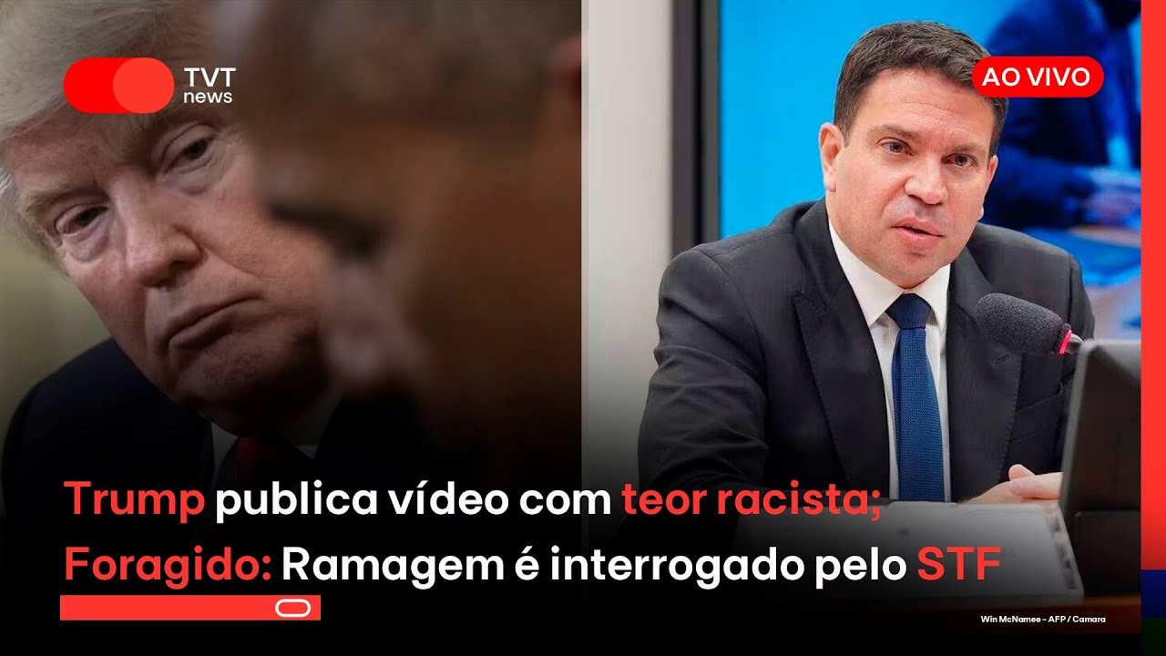 Trump publica  vídeo com teor racista contra casal Obama; Foragido: Ramagem é interrogado pelo STF