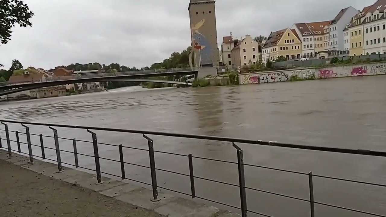 15.09.2024 G&ouml;rlitz 9 Uhr 🌊 Hochwasser an der Lausitzer Nei&szlig;e