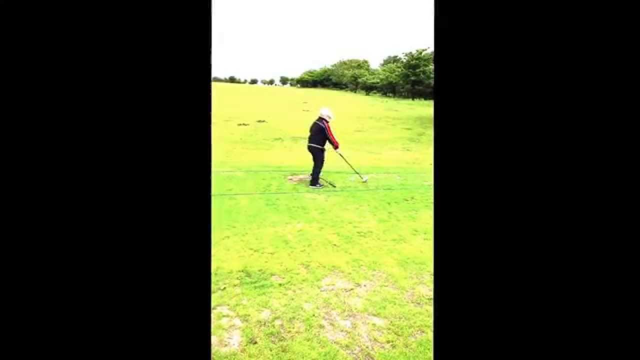Harry Western practice with driver Yelverton Golf club.