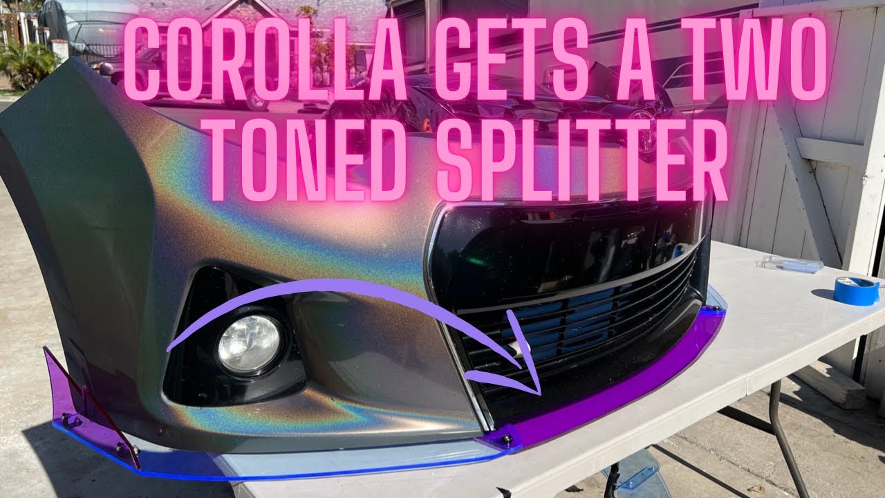Custom splitter for a Corolla in less than 5 minutes