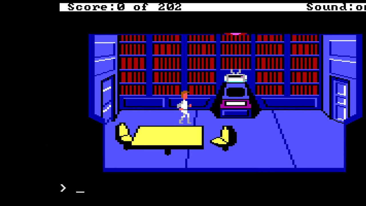 Roger Wilco walks from Space Quest 1 to 5 (loop) - With Space Quest 1 VGA Theme song!