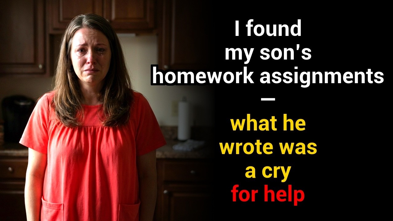 I found my son’s homework assignments — what he wrote was a cry for help
