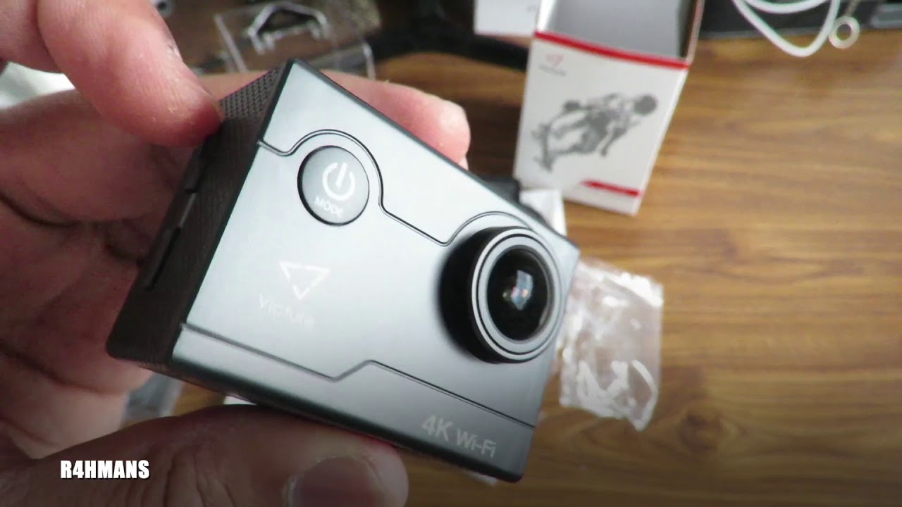 Action Cam AC700 4K Victure With Mic Unboxing & Sample Video