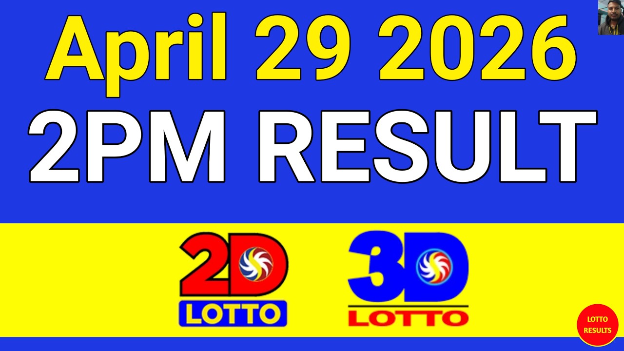 2PM Lotto Result Today April 29 2026 | Swertres EZ2 #3Dlotto