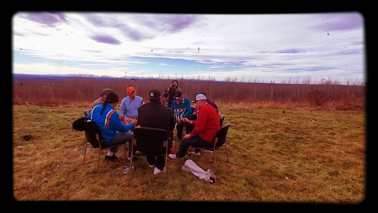 Soaring hawk singers 2020 video shoot o'chiese first nation.