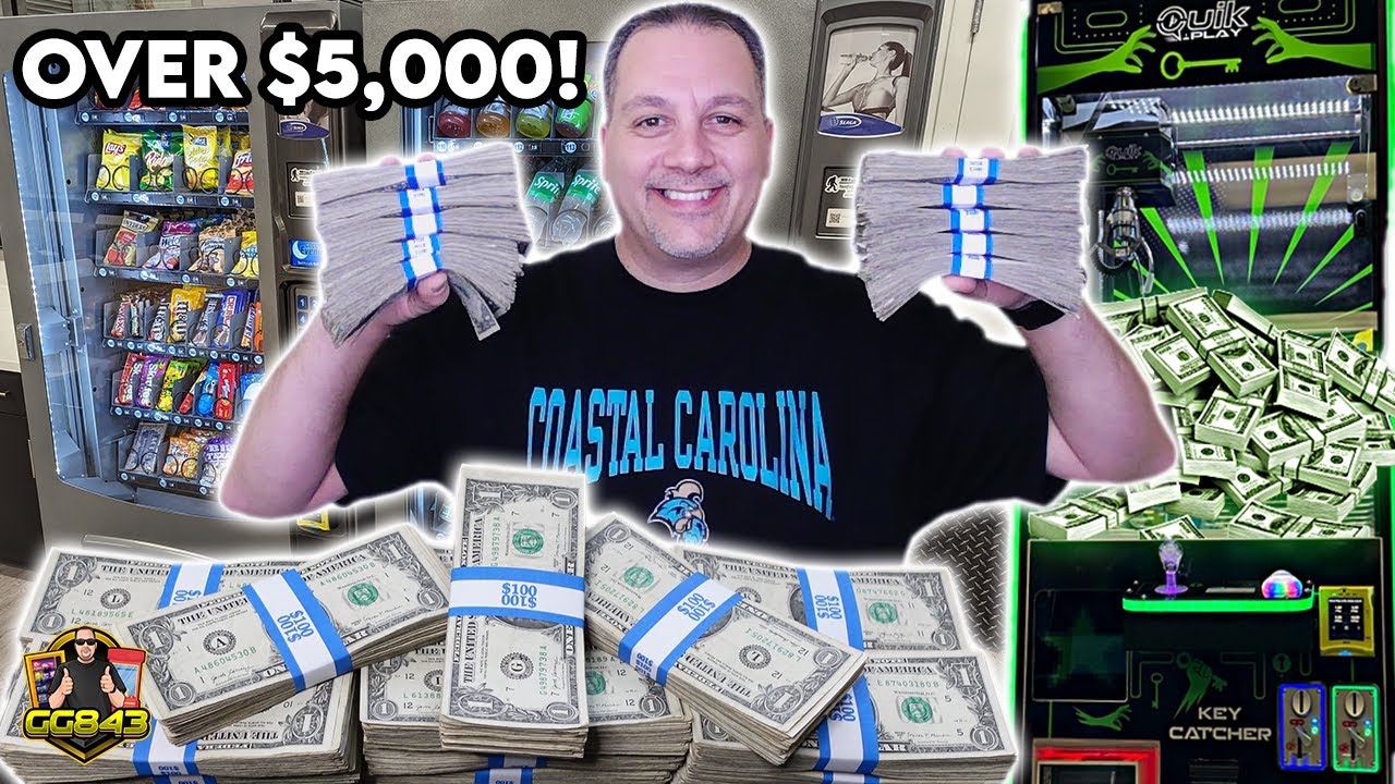 Collecting over $5,000 From 22 Of Our Vending Machines!