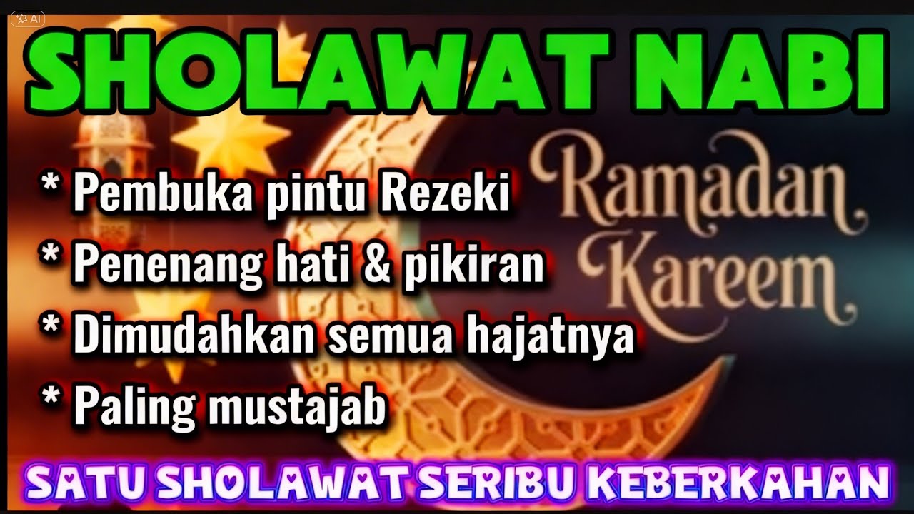 ❤️SHOLAWAT pelancar USAHA & REZEKI,penenang JIWA,paling MUSTAJAB,SHOLAWAT JIBRIL