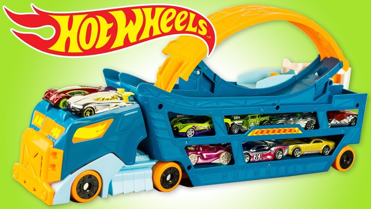 Camion Hot Wheels Transporteur de Piste Looping Stunt & Go Cascades Jouet Toy Review