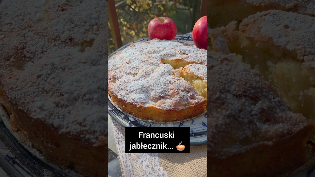 Francuski jabłecznik. Maślany placek z jabłkami... #przepis #jabłecznik #ciasto #wypieki #kuchnia