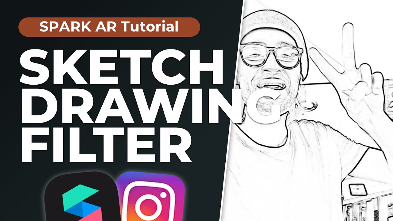Pencil Sketch Filter - Spark AR Tutorial  | Instagram Cartoon Drawing Effekt in Spark AR Studio
