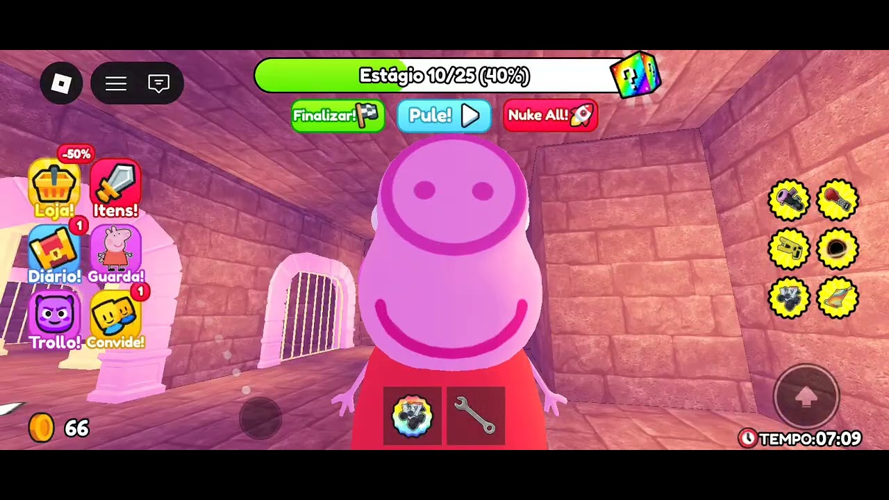 Jogando Roblox Peppa pig na prisão pela primeira vez e foi fácil.