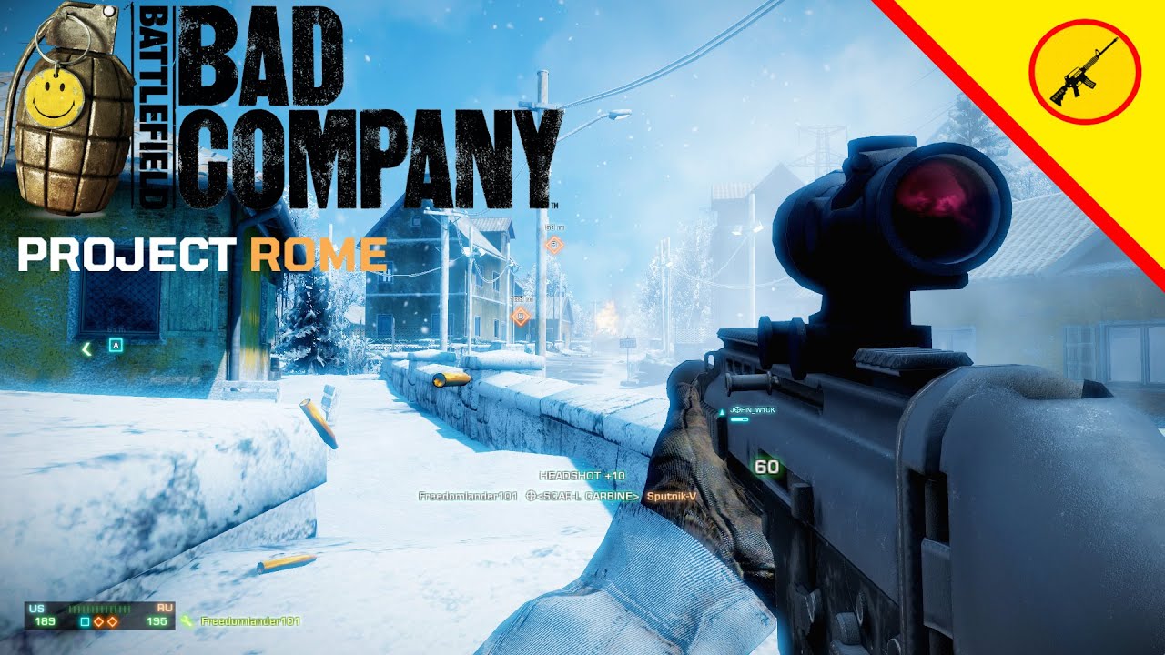 Battlefield BC2 Project Rome BOTS GAMEPLAY!
