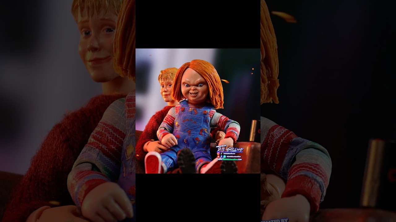 CHUCKY in HOME ALONE?? 🎄 #stopmotion #animation #chucky #homealone #christmas #horror