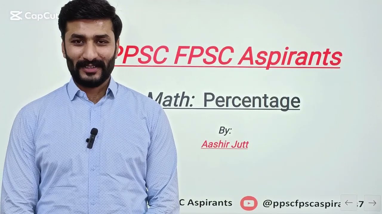Math Percentage Section | Lecture 10 | PPSC FPSC Aspirants | Ep: 48 | Aashir Jutt