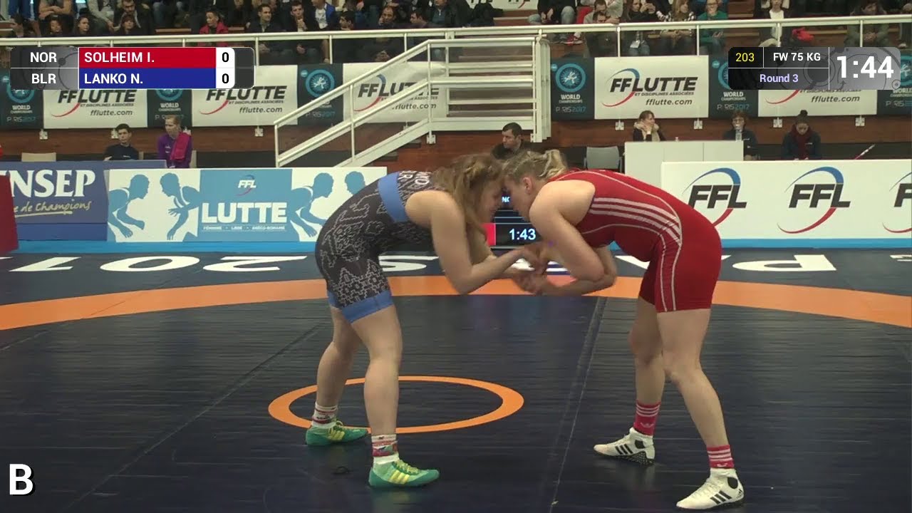 Round 3 FW - 75 kg: N. LANKO (BLR) df. I. SOLHEIM (NOR), 8-0